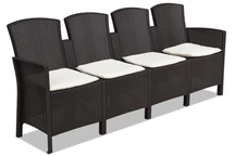 4-Sitzer-Sofa aus technischem Rattan Lido 4 braun Bica