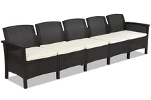 5-Sitzer-Sofa aus technischem Rattan Venezia 5 braun Bica