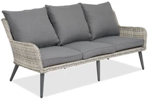 Dreisitzer-Sofa aus Techno-Rattan auf der Terrasse Bilbao Garden Point weiß