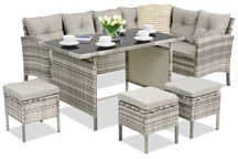 Exklusive Möbel aus Polyrattan mit der grauen Ecke Bari Garden Point