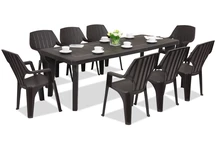 Gartenmöbel Bergen / Alta für 8 Personen Bica braun