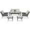 Gartenmöbel Bilbao Apetito 4 + 2 Hocker Garden Point grau