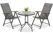 Gartenmöbel aus Metall Modena / Rosario für 2 Personen mit kleinem Tisch Garden Point anthrazit