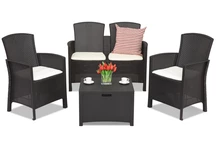 Lido Coffee Box 4 Tech Rattan Set braun Bica mit einer Box