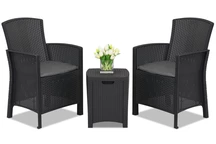 Lido Terrace Box 2 Techn Rattan Set Anthrazit mit Bica Box