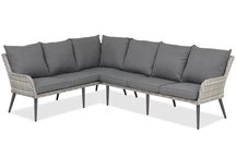 Polyrattan-Ecke zur Terrasse Bilbao Garden Point weiß