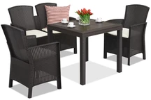Polyrattan Gartenset Lido Dallas Apetito 4 braun Bica
