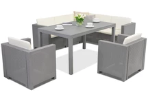 Polyrattan-Möbelset Colorado Comida 7 Bica grau