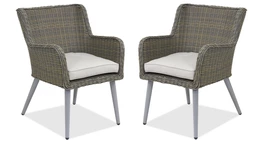 Polyrattan Stuhl Cordoba 2 Stück Garden Point grau