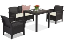 Rattan-Gartenset Venezia Dallas Apetito 4 Bica braun