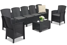 Rattanmöbel Lido Coffee Max 7 Anthrazit Bica