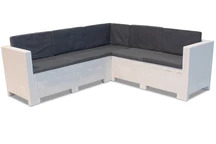 Technologie-Rattan-Ecke Colorado Corner Bica weiß
