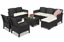 Technrattan Loungemöbel Set Venezia Relax Corner 8 Bica braun