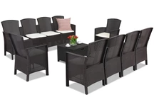 Rattan-Set mit erweitertem Sofa Lido Coffee Box Max 10 braun Bica