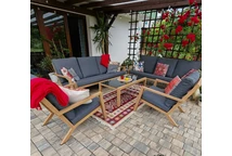 Braga Wood Coffee 8 Garden Point Luxus-Gartenmöbel-Set