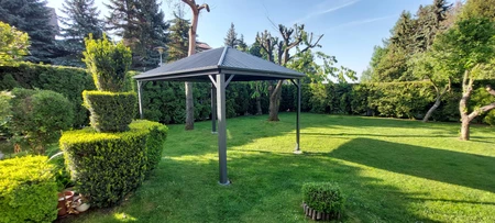 Metall-Pavillon Sardinien 3x4 Garden Point anthrazit