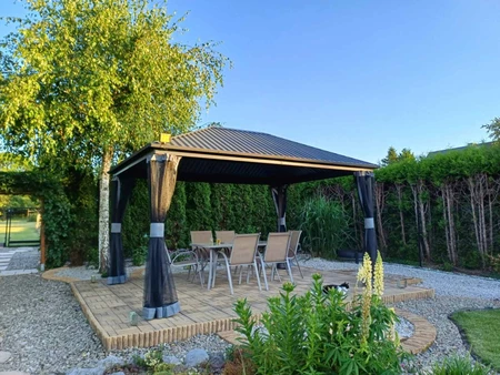Metall-Pavillon Sardinien 3x4 Garden Point anthrazit