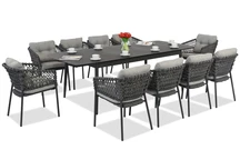Almada Aluminium Möbel für 10 Personen Garden Point grau