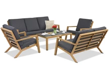 Braga Wood Coffee 7 Garden Point Technorattan-Set