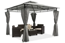 Garden Point Ibiza 3x3m anthrazitfarbener Gartenpavillon