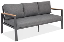 Zakintos Dreisitzer-Sofa aus Aluminium in Anthrazit Garden Point