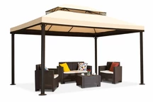 Valencia cremefarbener Gartenpavillon 4x4 m Garden Point