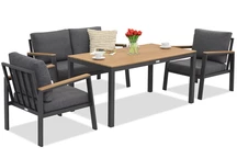 Zakintos Apetito 4 anthrazit Aluminium Set Garden Point