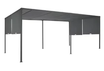Anthrazit Sevilla 3x6m Terrassenpergola mit Moskitonetz Garden Point