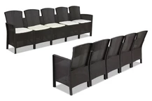 Technorattan-Set Lido für 10 Personen braun Bica