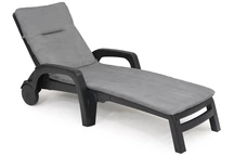 Gartenliege mit Kissen Riva anthrazit Bica