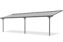 Nevada Terrassenüberdachung aus Polycarbonat 3,05 x 8,72 m CoverTech anthrazit