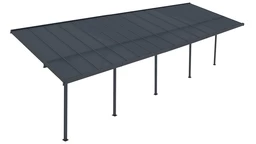 Nevada Terrassenüberdachung aus Polycarbonat 3,05 x 9,92 m CoverTech anthrazit