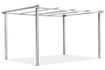 Barbados 3 x 4 m weiß Garden Point Metall Pergola Gestell für Terrasse