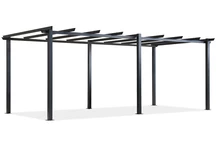 Barbados 3 x 6 m anthrazit Garden Point Metall-Pergola-Gestell für die Terrasse