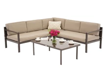 Garden Point Eckmöbelset für 4 Personen Porto Corner 4 braun