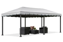 Grauer Gartenpavillon Valencia 3x6m Garden Point