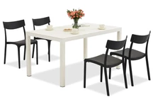 Gartenmöbelset King/Provence weiß und anthrazit für 4 Personen Bica