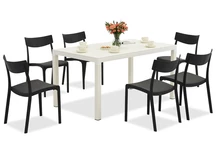 Gartenmöbelset King/Provence weiß und anthrazit für 6 Personen Bica