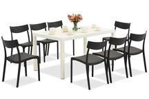 Gartenmöbelset King/Provence weiß und anthrazit für 8 Personen Bica