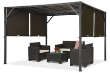 Santorini 4 x 4m braun Garden Point Metall Terrassenpergola