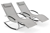 Set aus zwei Garten-Schaukelstühlen Orlando Garden Point grau