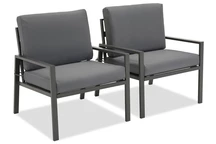 Set aus zwei Vigo Garden Point Sesseln in Anthrazit