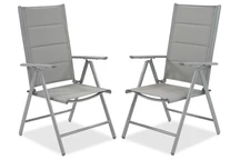 Verona Garden Point Aluminium Stuhlset - 2 Stück hellgrau
