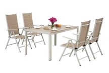 Verona Polywood Aluminium Garten-Set für 4 Personen Garden Point beige