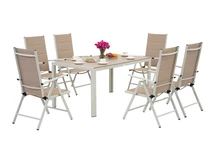 Verona Polywood Aluminium Garten-Set für 6 Personen Garden Point beige