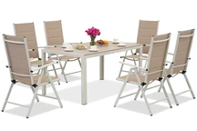 Verona Polywood Aluminium Garten-Set für 6 Personen Garden Point beige
