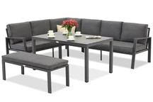 Zakintos Comida 5 Eckbankgarnitur mit Bank anthrazit Garden Point