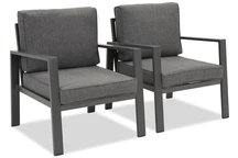 Zakintos anthrazit Aluminium Sessel Garden Point - 2 Stück