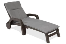 Technorattan Klappliege mit Kissen Bahama braun Bica