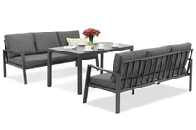 Zakintos Apetito 6 Aluminium Set mit Sofas anthrazit Garden Point